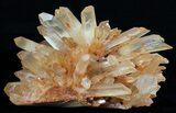 Wide Tangerine Quartz Crystal Cluster - Madagascar #58768-4